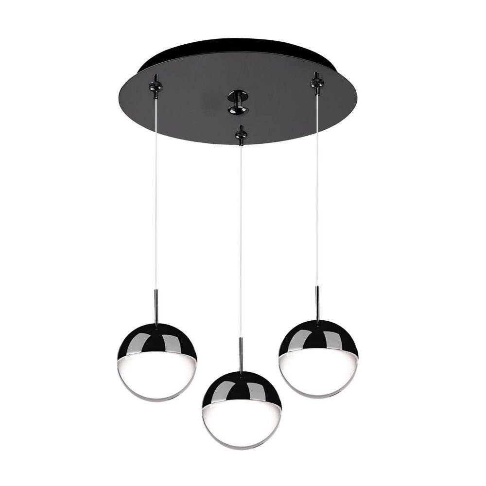 Pluto 11-in Black Chrome 3-Light Multi Pendant price history on PriceWatchPro