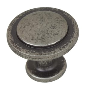 1-1/4 in. Dia Weathered Nickel Classic Round Ring Cabinet Knobs (10-Pack)