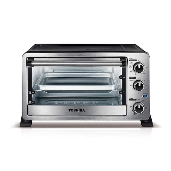 Toshiba 1500 W 6-Slice Stainless Steel Convection Toaster Oven with Broiler