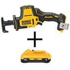 ATOMIC 20-Volt MAX Cordless Brushless Compact Reciprocating Saw with (1) 4.0Ah Battery