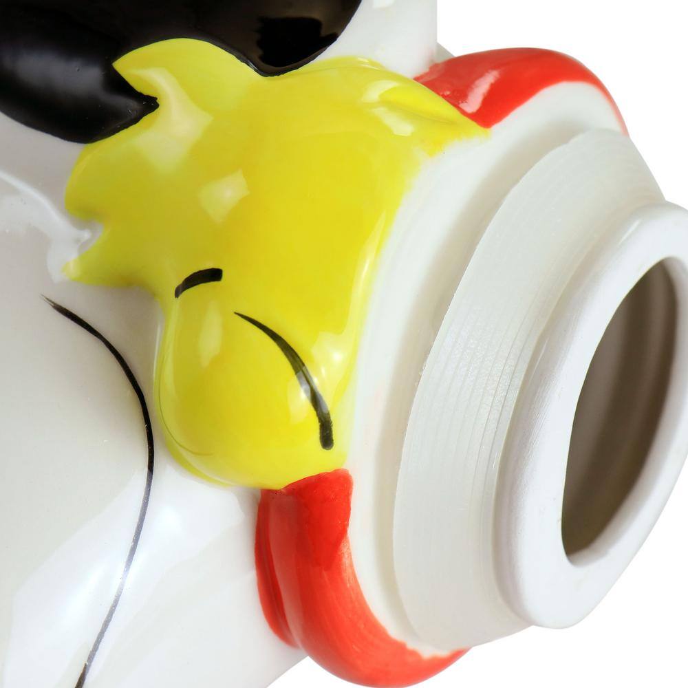 White Ceramic Snoopy and Woodstock Cookie Jar