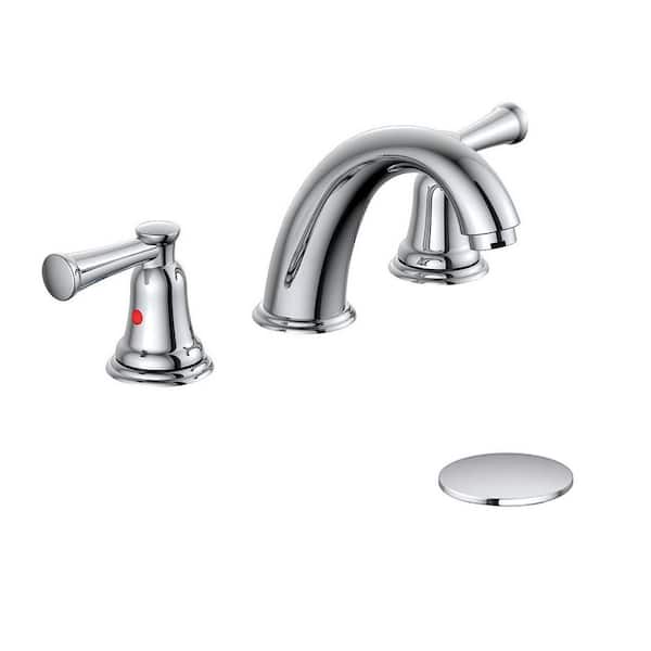 Glacier Bay Lisbon 8 in. Widespread 2-Handle Bathroom Faucet in Chrome