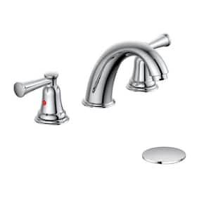 Lisbon 8 in. Widespread 2-Handle Bathroom Faucet in Chrome