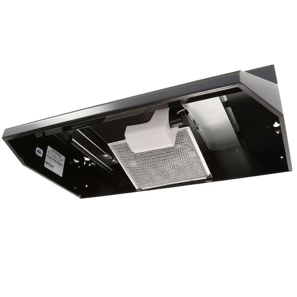 Broan-NuTone AR1 Series 30 in. 270 Max Blower CFM 4-Way Convertible  Under-Cabinet Range Hood with Light in Black AR130BL - The Home Depot