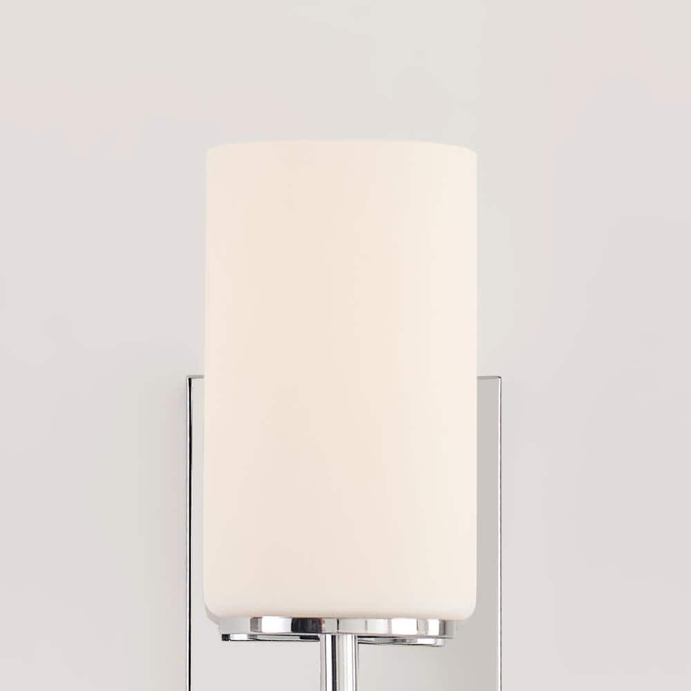 Elegant Chrome Cylinder Outdoor Wall Sconce, Dimmable Energy Star