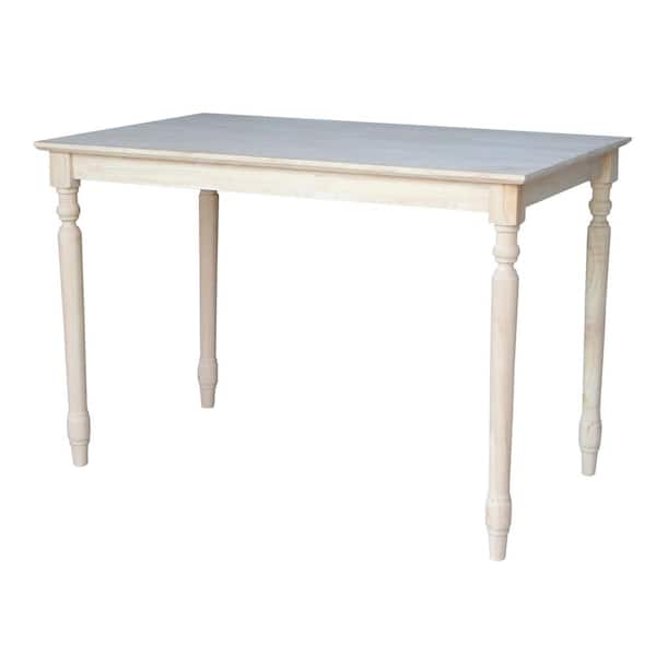 International Concepts Unfinished Solid Wood Counter Height Table