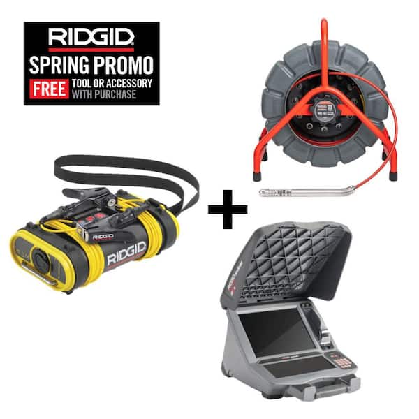 SeeSnake Mini Pro Sewer Camera Inspection Reel w/CS12x 12 in. Monitor and SeekTech ST-305 5-Watt Line Transmitter Bundle