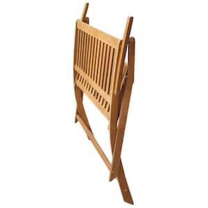 47.2 in. W 2-Person Brown Wood Folding Garden Outdoor Bench