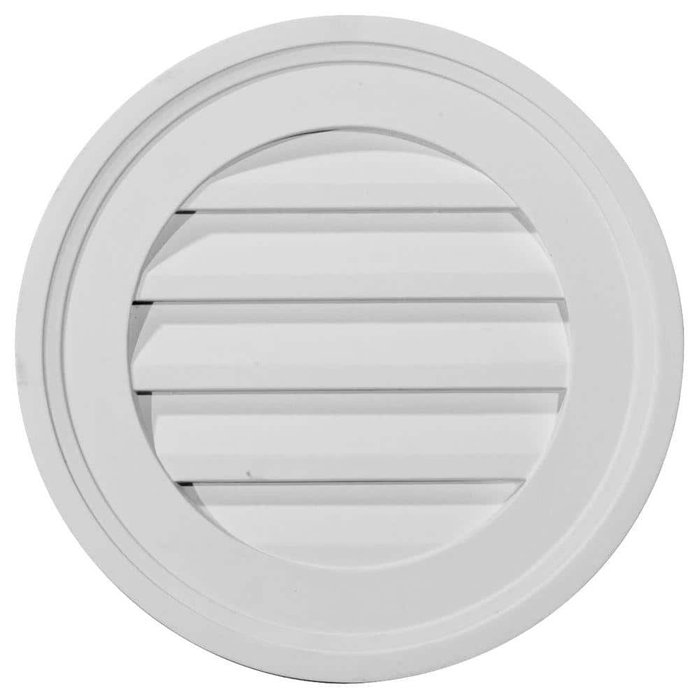 16 W x 16 H x 1 1/8 P  Round Gable Vent Louver  Non-Functional