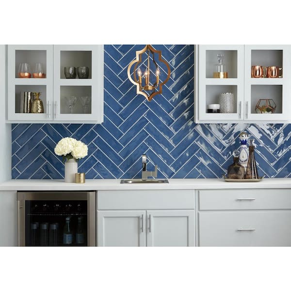 Costa Clara Blue Wave 3 in. x 12 in. Glazed Ceramic Wall Tile (12 sq. ft./Case)