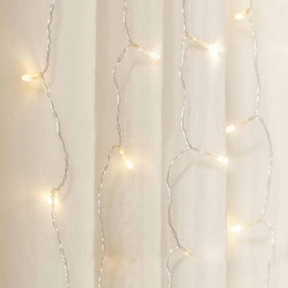 Merkury Innovations 10 Ft 240 Light Warm White Led Curtain Cascading Lighting Mi Ccs13 199 The Home Depot