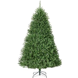 9 ft. Unlit Hinged Douglas Fir Artificial Christmas Tree Decoration with Metal Stand
