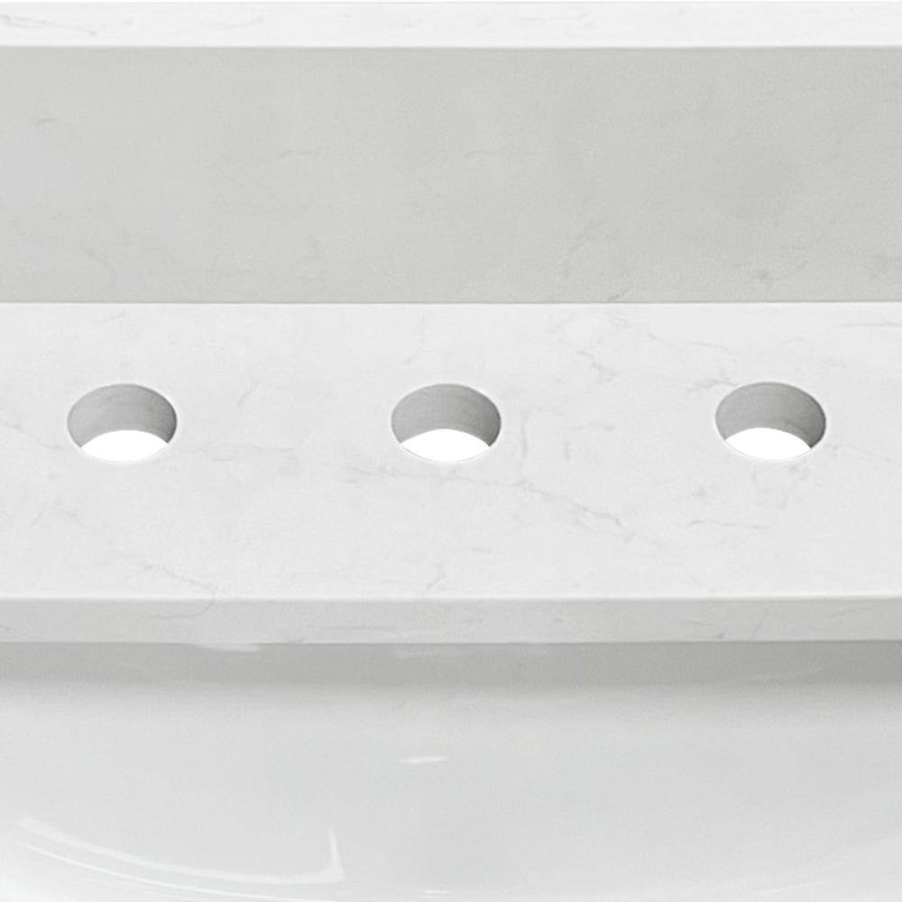 Bianco Bella 49'' White Quartz Undermount Single Sink Vanity Top