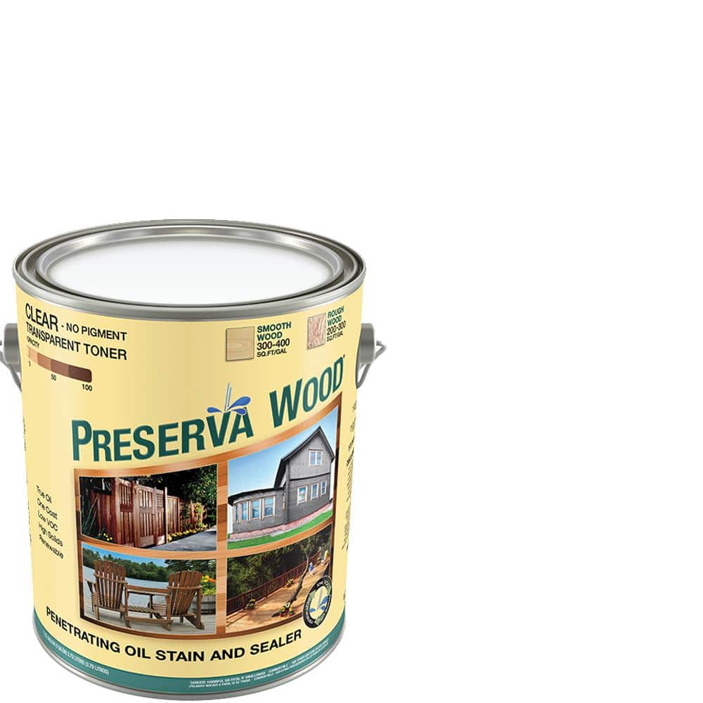 Preserva Wood 1 Gal. Clear 100 VOC OilBased Exterior Stain and Sealer 20101 The