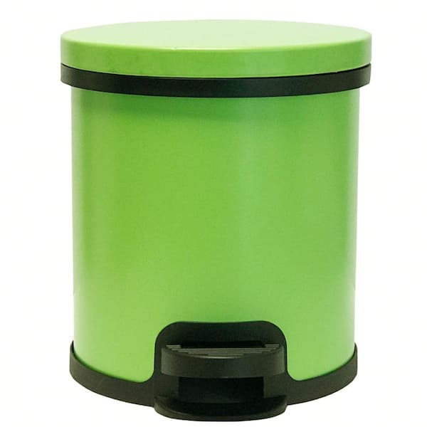 HDX 1.3 Gal. Green Step-On Trashcan