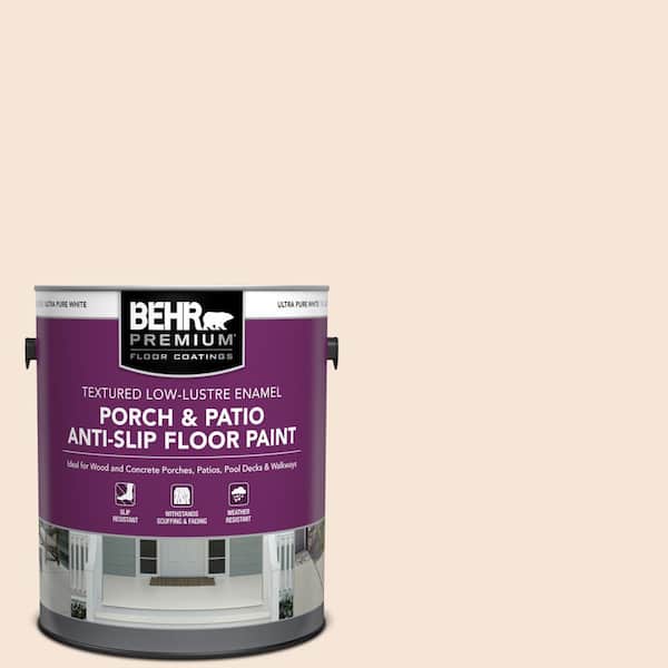 BEHR PREMIUM 1 gal. #280E-1 Heirloom Lace Textured Low-Lustre Enamel Interior/Exterior Porch and Patio Anti-Slip Floor Paint