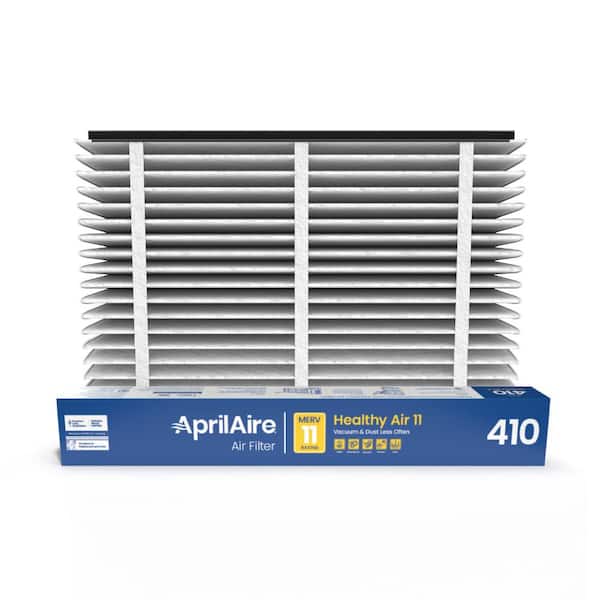 AprilAire 16 in. x 25 in. x 4 in. 410 MERV 11 Pleated Filter for Air Purifier Models 1410, 1610, 2410, 2416, 3410, 4400 (1-Pack)