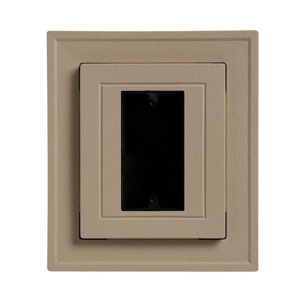 Ply Gem 8.5 in. x 7.5 in. Khaki Electrical Mounting Block