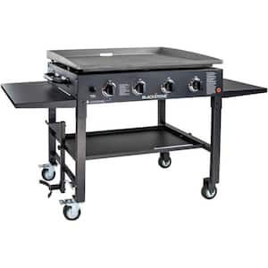 4 burner Liquid Propane Outdoor Griddle Black