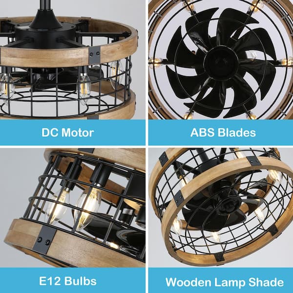 F♡ SILJOY 72-in Nickel Ceiling Fan with Nickel or oak Color