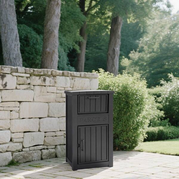 Ama pear Black 48 Gal. Weatherproof Lockable Resin Package