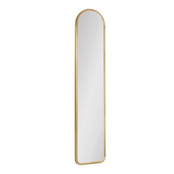 Caskill Gold 8 in. W x 38 in. H Arch Wood Framed Mirror