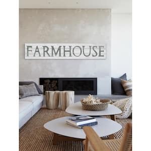 14 in. H x 70 in. W "Farmhouse Vintage" by Marmont Hill Printed White Wood Wall Art