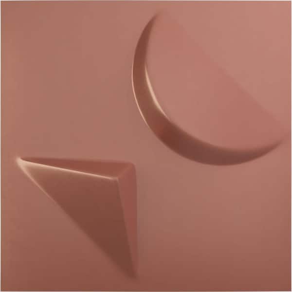 Ekena Millwork 11-7/8"W x 11-7/8"H Apollo EnduraWall Decorative 3D Wall Panel, Champagne Pink (12-Pack for 11.76 Sq.Ft.)