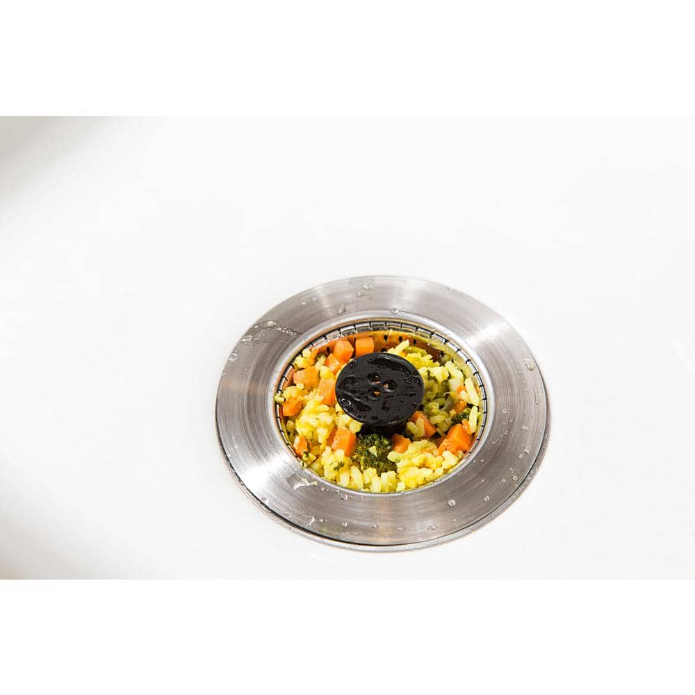 Black Stainless Steel Ergonomic Kitchen Sink Strainer