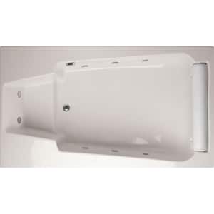 Premier 74 in. x 42 in. Rectangular Drop-in Combination Bathtub with Reversible Drain in White