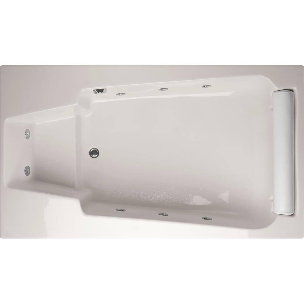 Modern White Acrylic Drop-In Bathtub with Jets