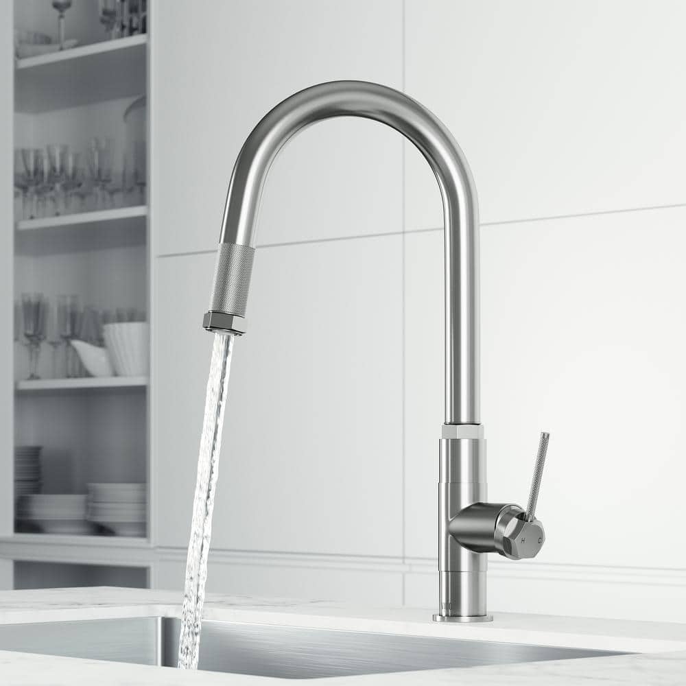 Hart 18" Stainless Steel Pull-Down Kitchen Faucet with Spray