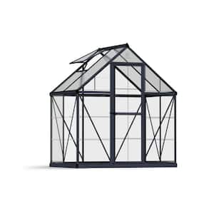 Hybrid 6 ft. x 4 ft. Gray/Clear DIY Greenhouse Kit