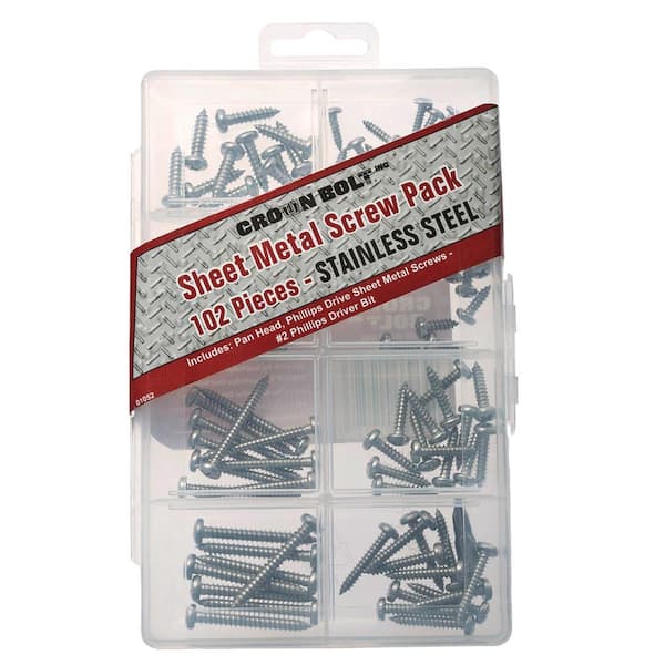 Everbilt 102-Pieces Stainless Steel Sheet Metal Screw Assortment Kit