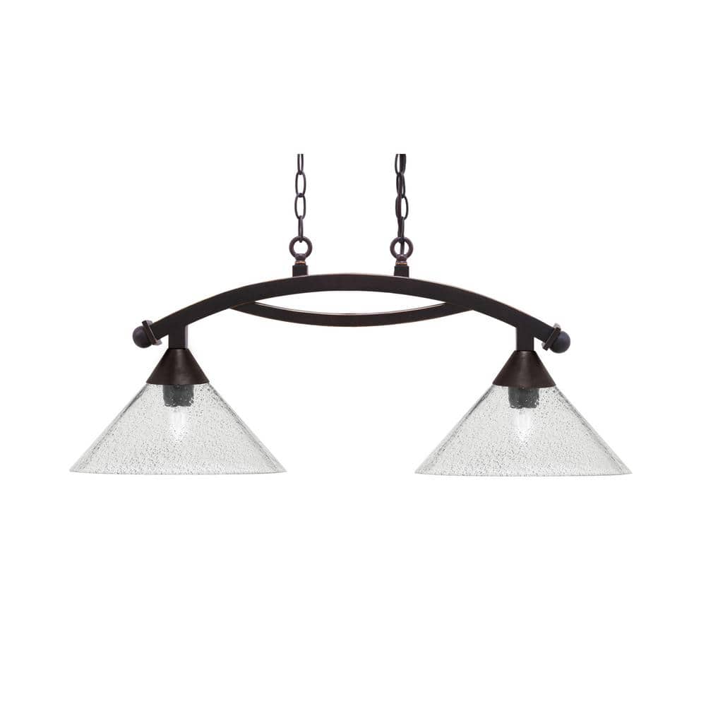 Bridgewater 2 Light Dark Granite Linear Chandelier, Any room with 12 in. Sm
