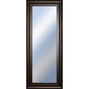 Small Rectangle Brown/Tan Hooks Classic Mirror (18 in. H x 42 in. W)