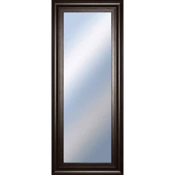 Classy Art Small Rectangle Brown/Tan Hooks Classic Mirror (18 in. H x 42 in. W)