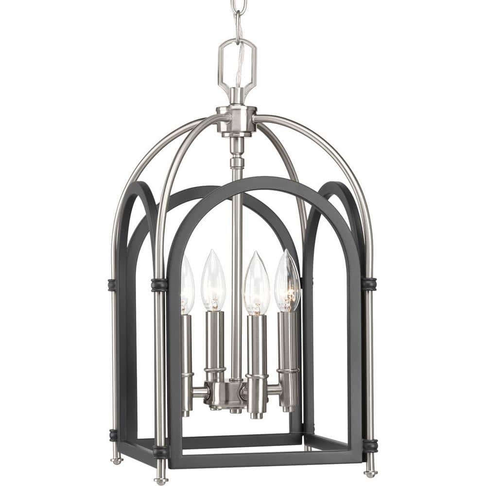 Westfall Brushed Nickel 19.63" Farmhouse Foyer Pendant Light