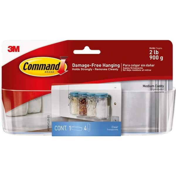 Command 17604-HWES Under Sink Cabinet Caddy with 4 Strips, White, Larg –  Toolbox Supply