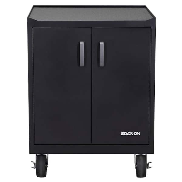 Stack-On GCL-2SF-BB Locking Floor Garage Cabinet With Shelves GCL-2SF-BB