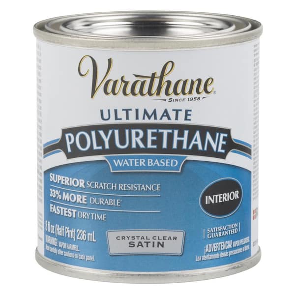 Varathane 8 oz. Clear Satin Water-Based Interior Polyurethane