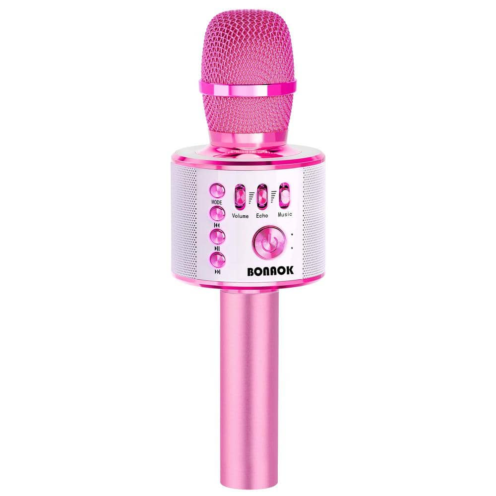 NEW- POP SOLO karaoke microphone- store pink/rose gold