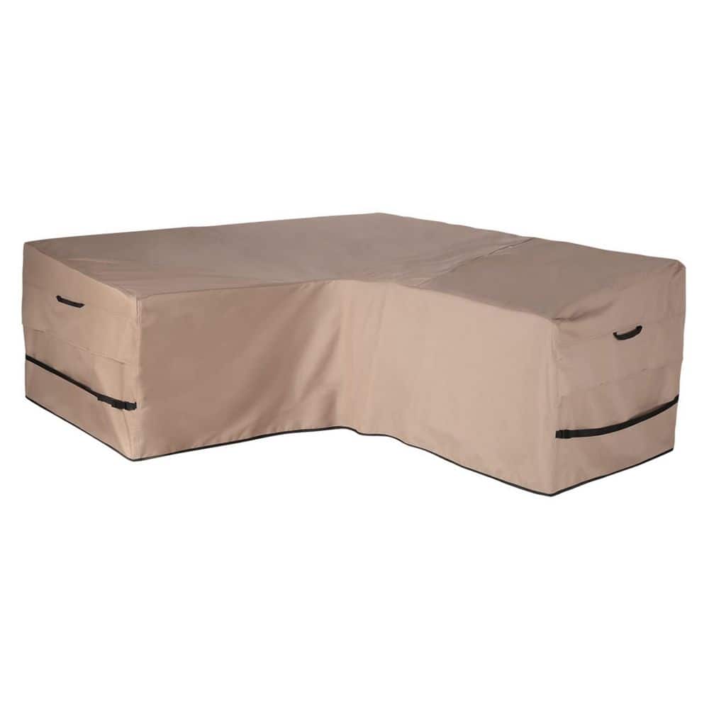 85 in. Wide V-Shaped Patio Sofa Cover Waterproof for 5-Seater Outdoor Sectional Furniture Cover price history on PriceWatchPro