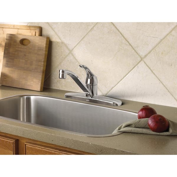 Adler Single-Handle Low Arc Standard Kitchen Faucet in Chrome