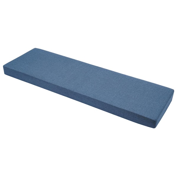 YIYIBYUS 60 in. x 18 in. Rectangular Outdoor Garden Bench Cushion Chair Cushion Swing Cushion Blue