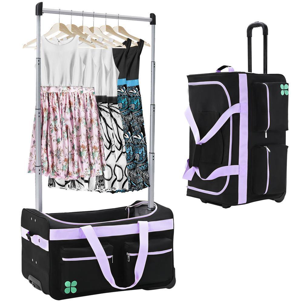 BOZTIY Rolling Garment Bag 15 in. W x 23 in. D x 15 in. H Dance Bag w