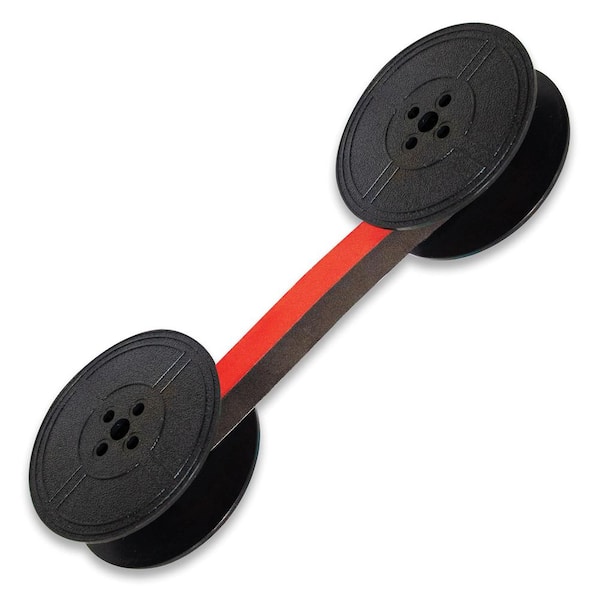 Unbranded Twin-Spool Typewriter Ribbon for Manual Typewriters in Red/Black