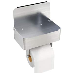 Stainless Steel Brushed Nickel Wall Mount Toilet Paper Holder with Shelf