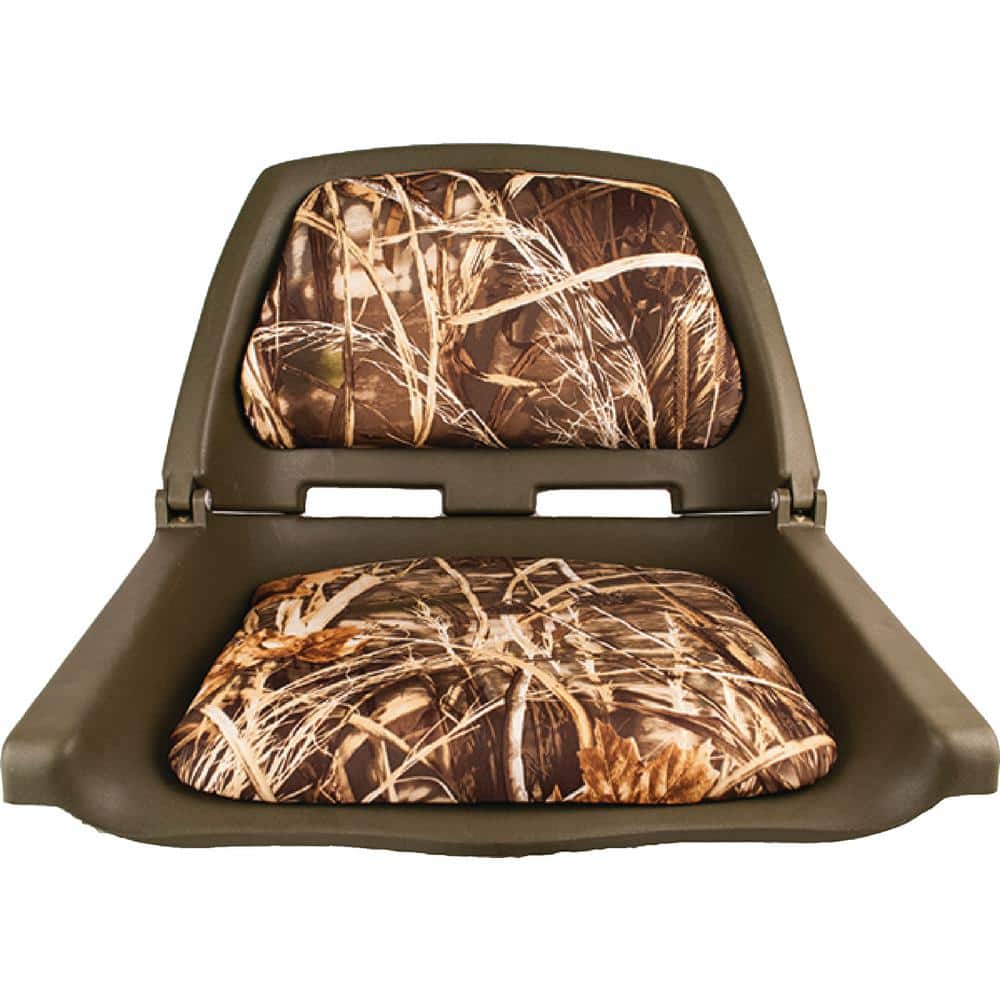 Attwood Padded Flip Boat Seat, Camouflage 98391GNMX - The Home Depot