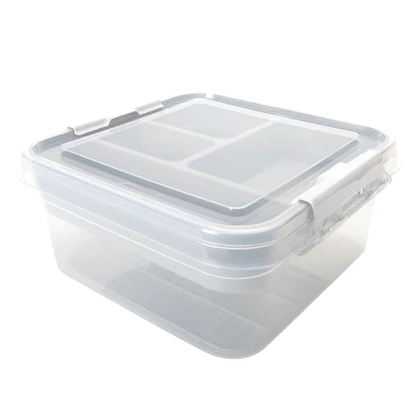 5 Compartment Gift Supply Storage Box in White